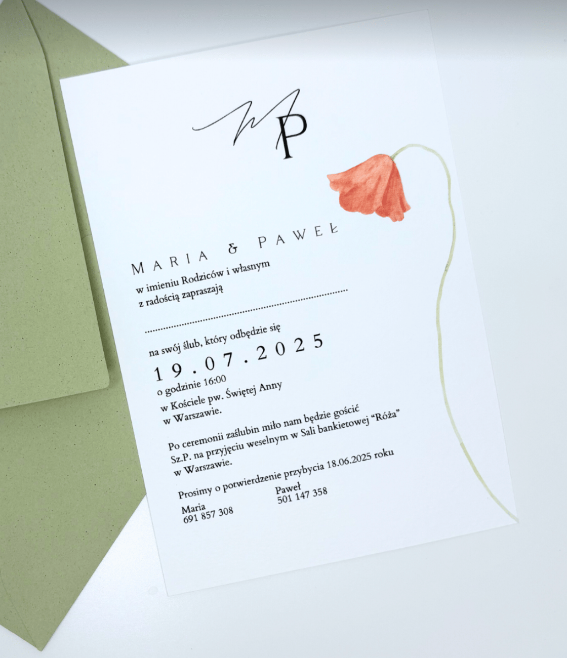 Zaproszenie kwiatowe 3