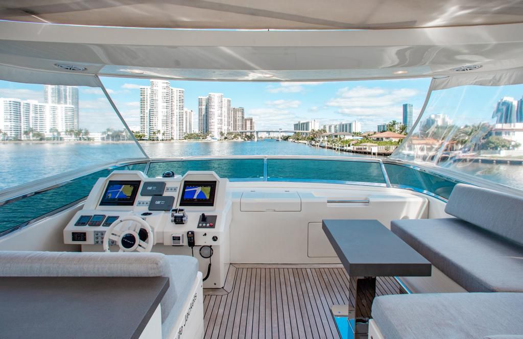 Azimut 85 Side View with Sunset