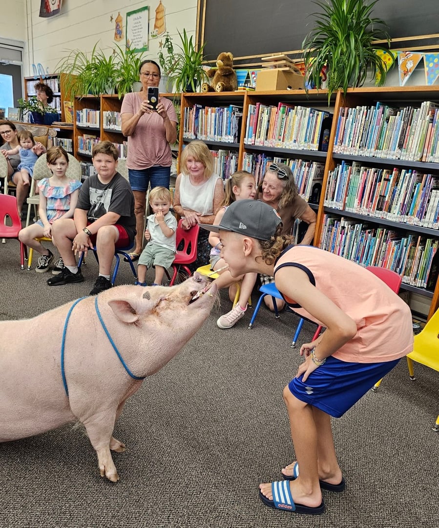 Boys reading together