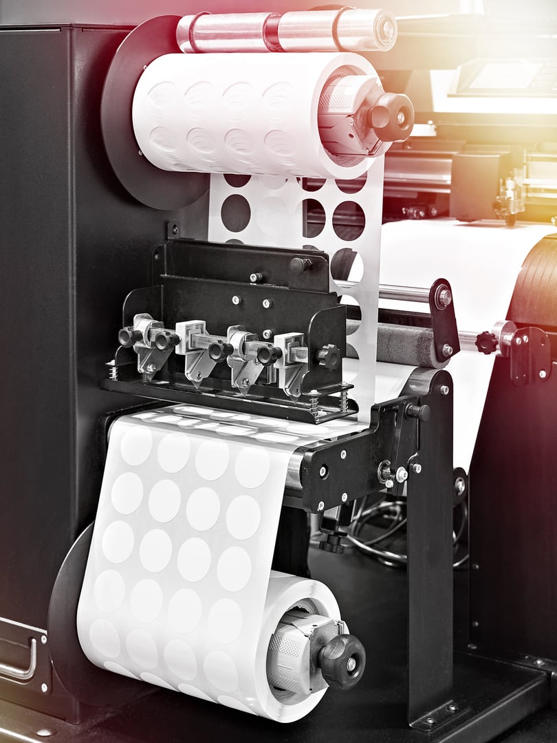 Tabletop label finisher industrial technology