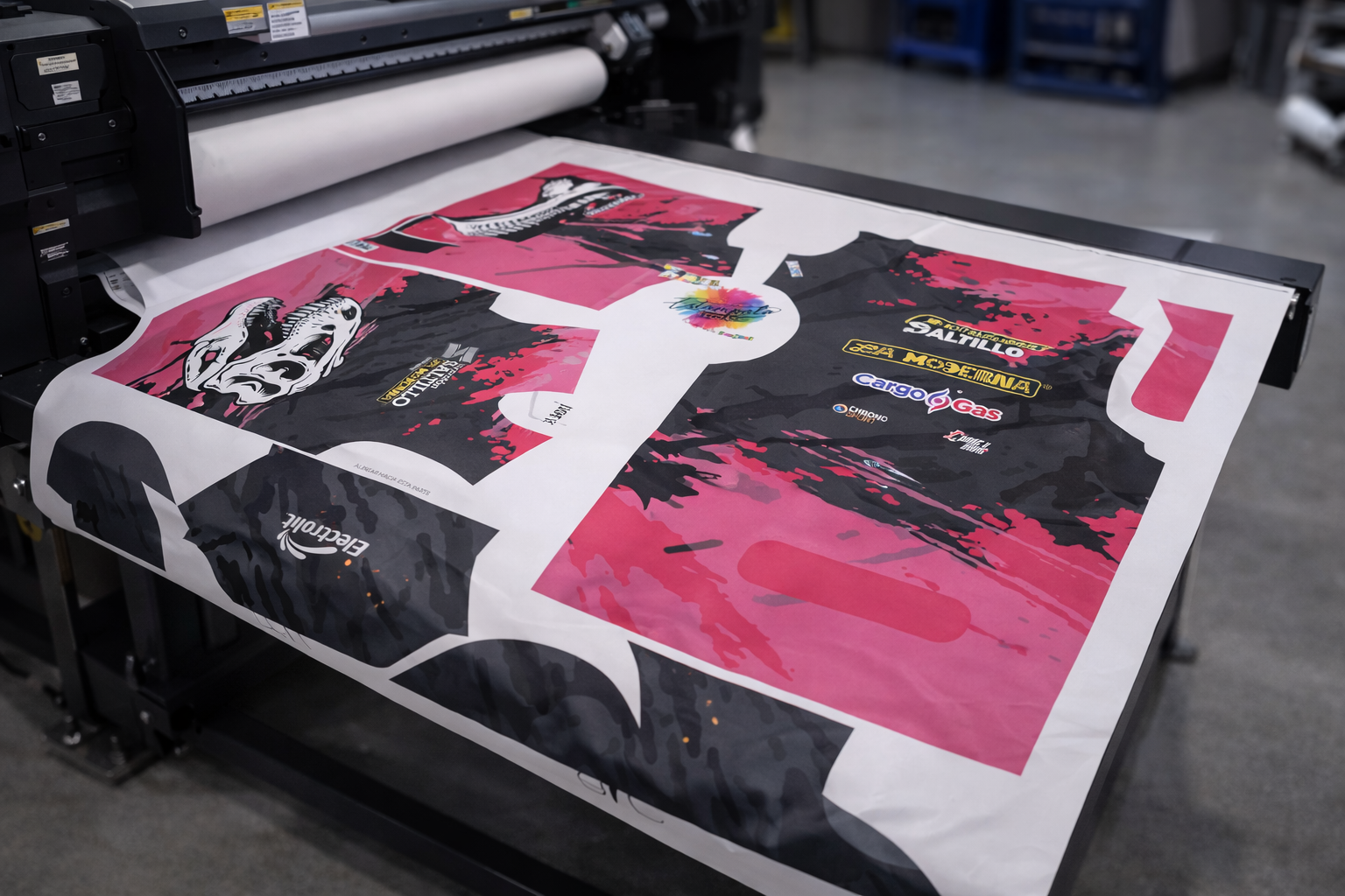 Customized sublimated garments and fabric samples