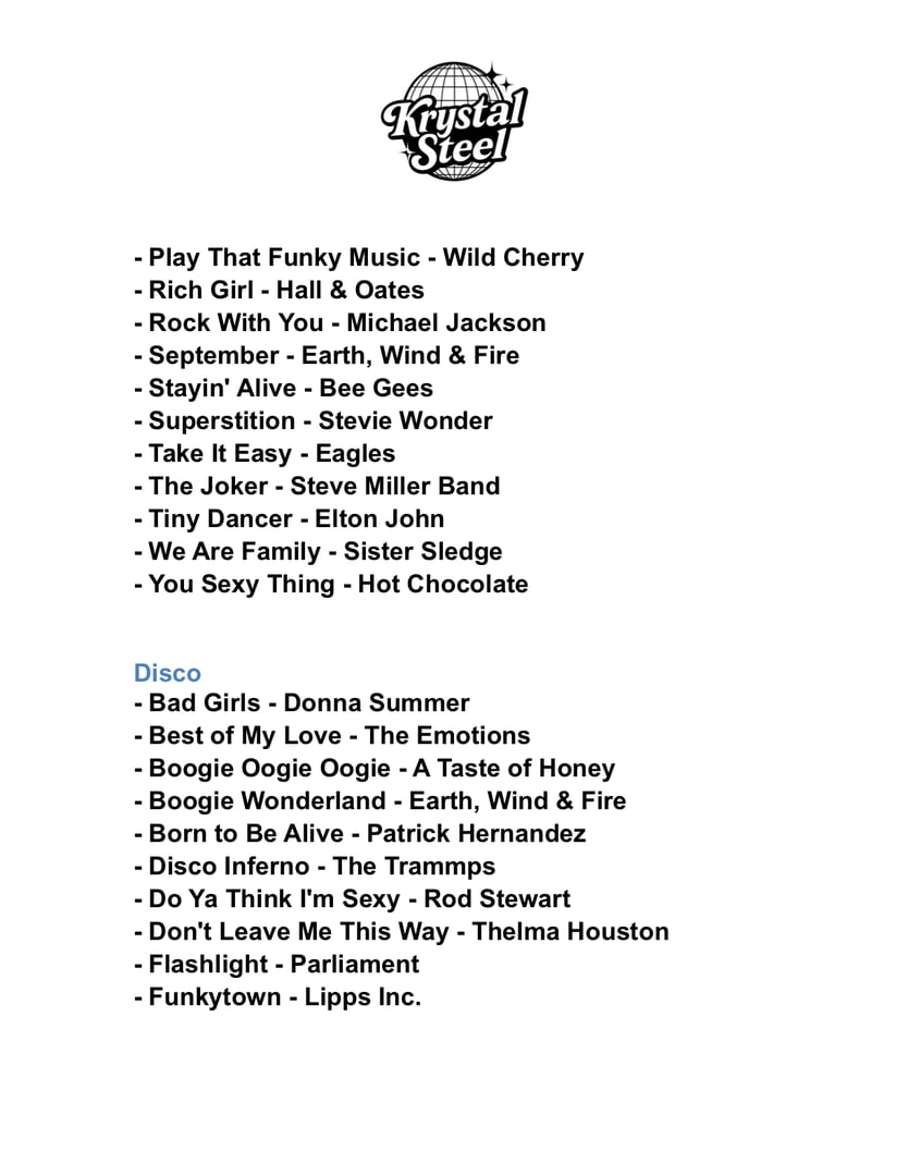 Set list page 4