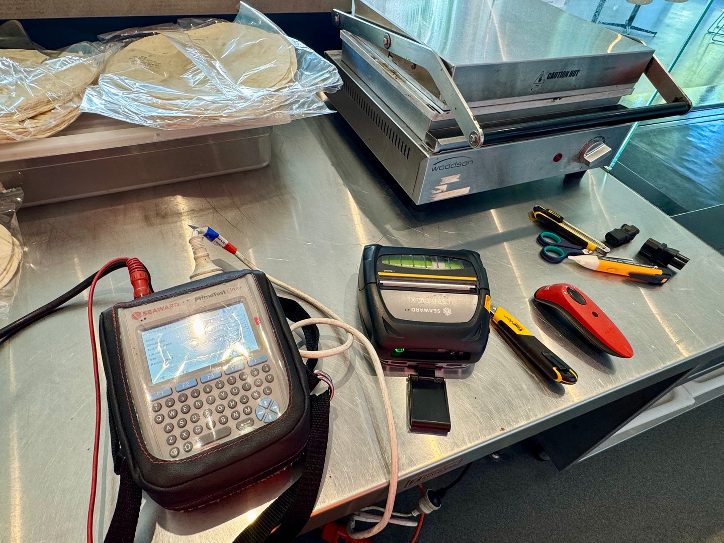 Onsite testing photo showing team and equipment