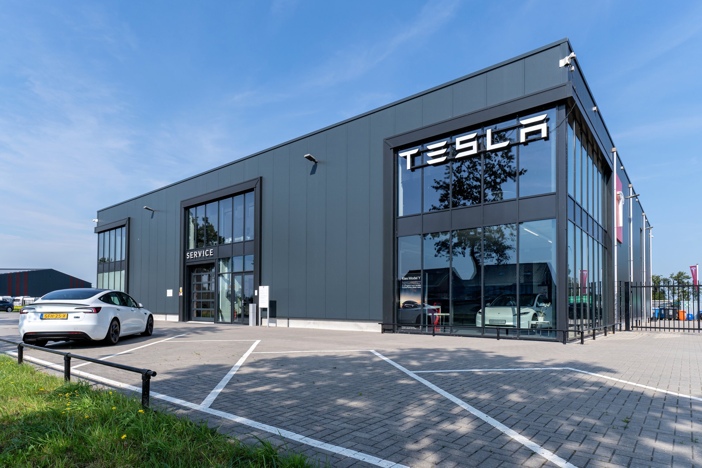 Wezep, Netherlands -September 1, 2024: Tesla store