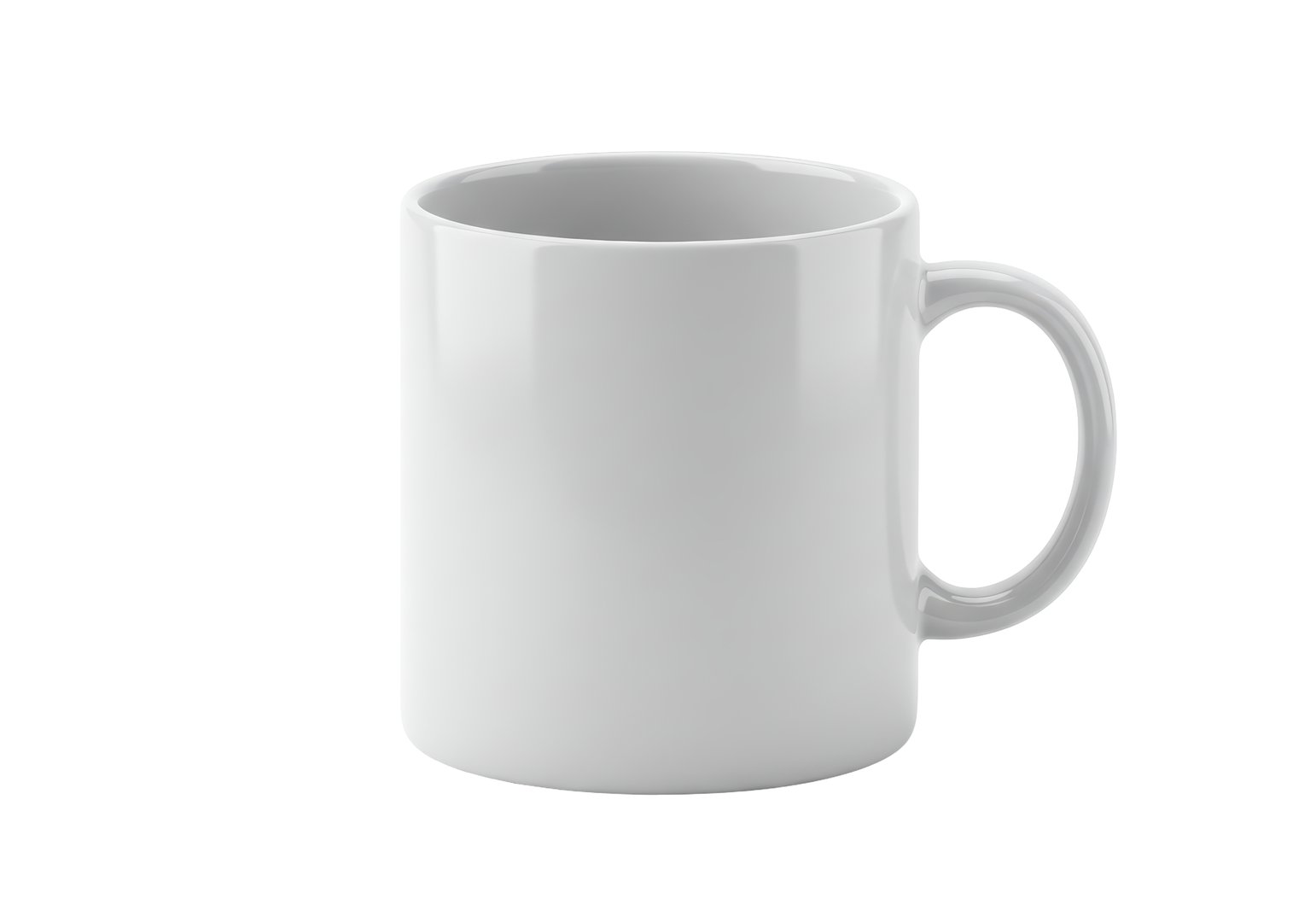 Isolated Plain White Ceramic Coffee Mug Mockup