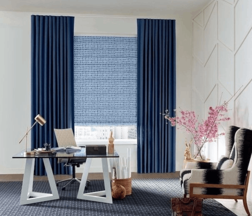 Custom Hunter Douglas drapery and designer window treatments for Pensacola FL homes with premium fabrics