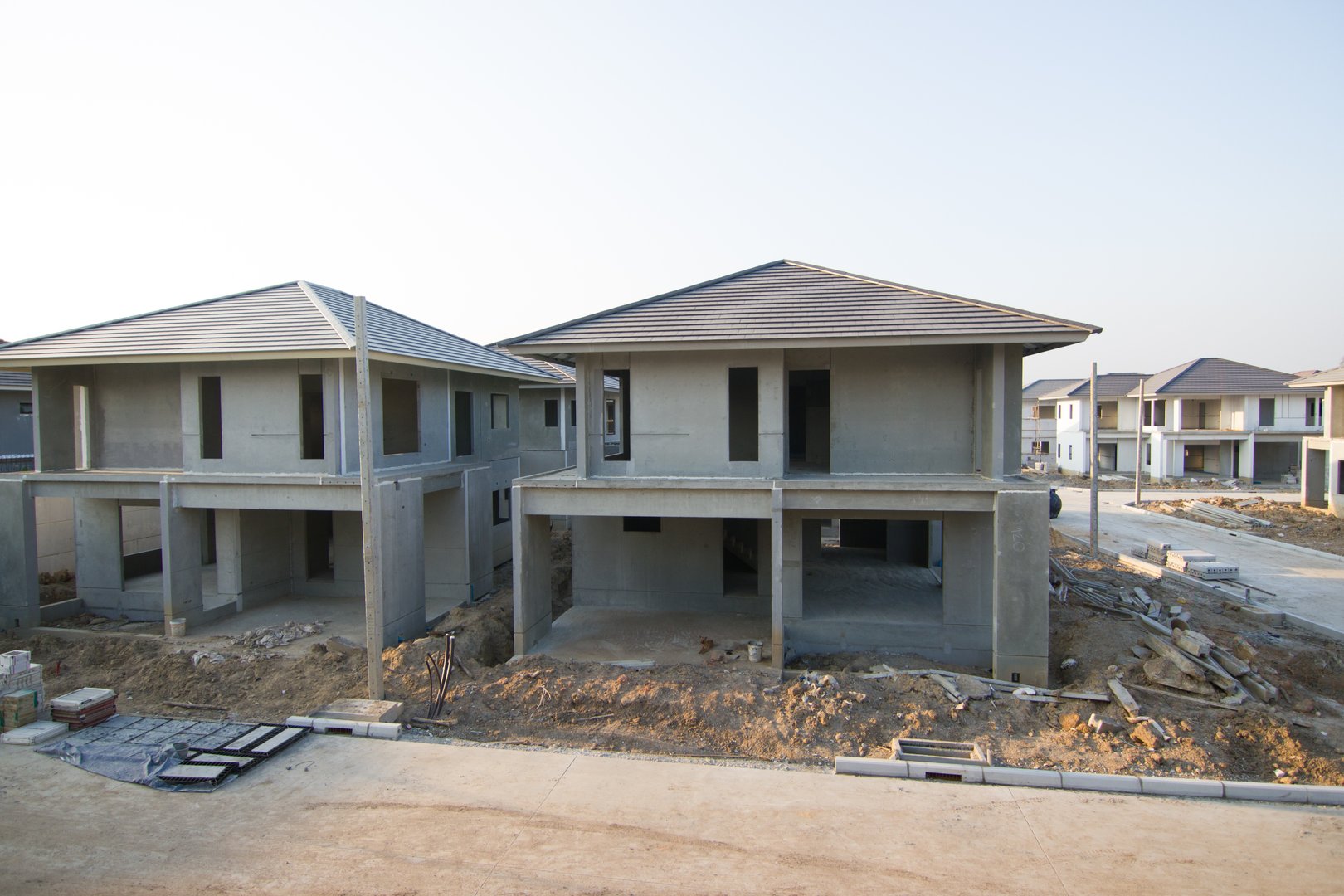 Building and Construction site of new home For housing at Thailand