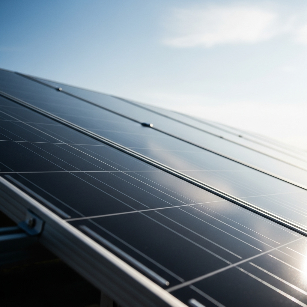 A concept for a home hydrogen system to store solar energy and power electric and hydrogen cars. A modern house with an open garage and a car in the afternoon light. 3d rendering.