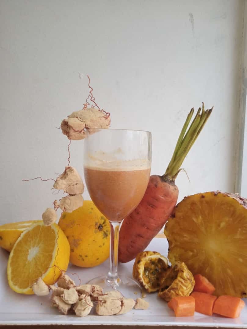 Sumo natural mucua ananás maracujá da Kifrutas Angola