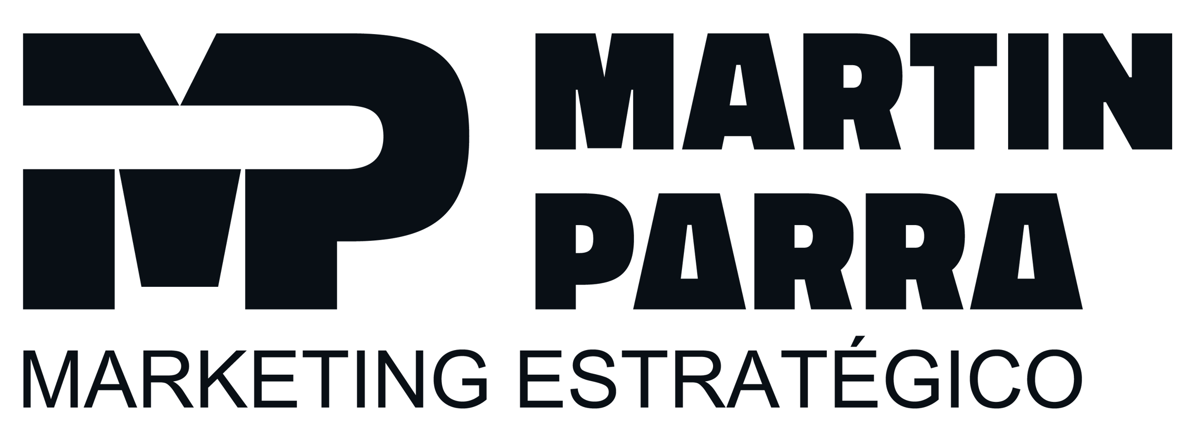 Logo displaying stylized letters MP and the text Martin Parra Marketing Estratégico in bold font.