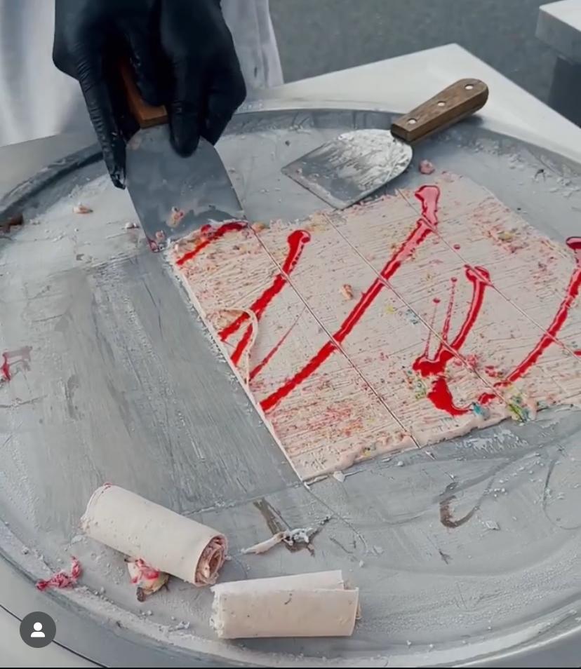 Twin Rolled Ice Cream making process