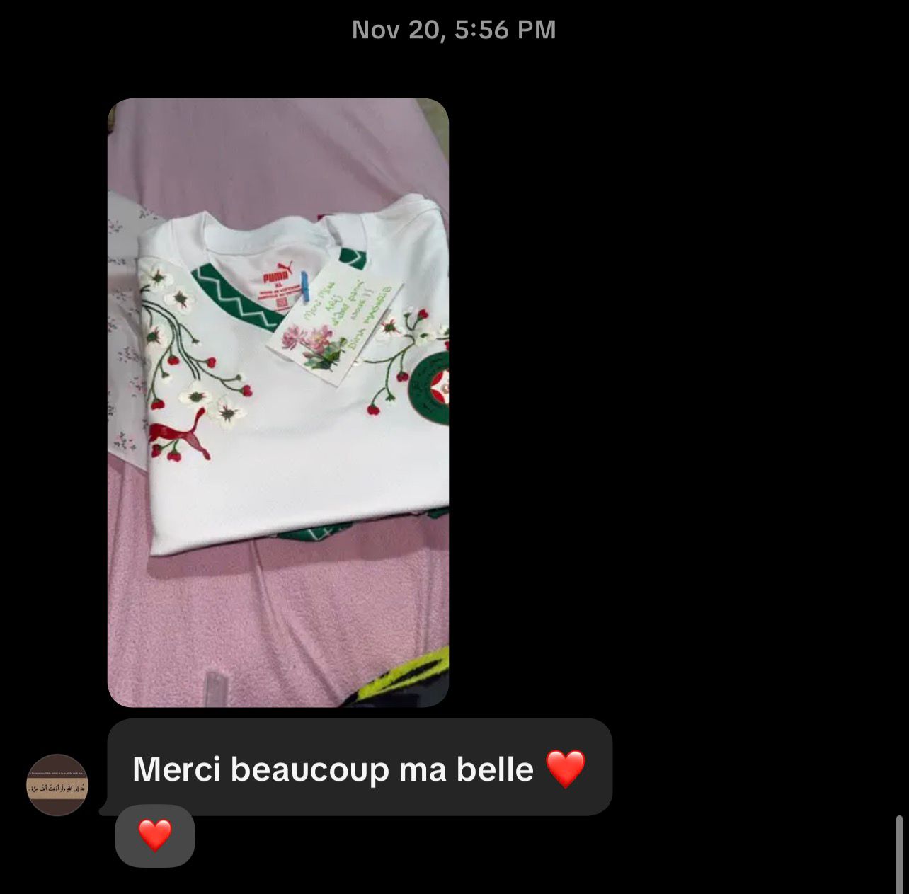 MissMaillot customer showcasing luxury embroidered jersey