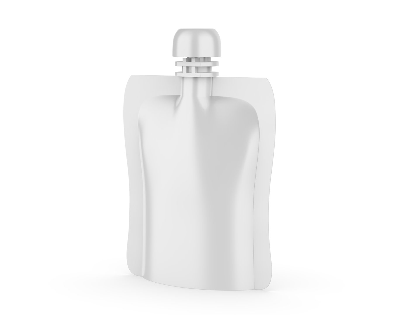 Blank Squeeze Multi Purpose Spout Pouch Packaging For Branding, 3d render illustration.