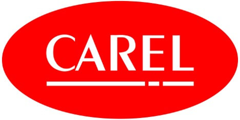 Red oval logo with the word CAREL in white capital letters and a white horizontal line below.