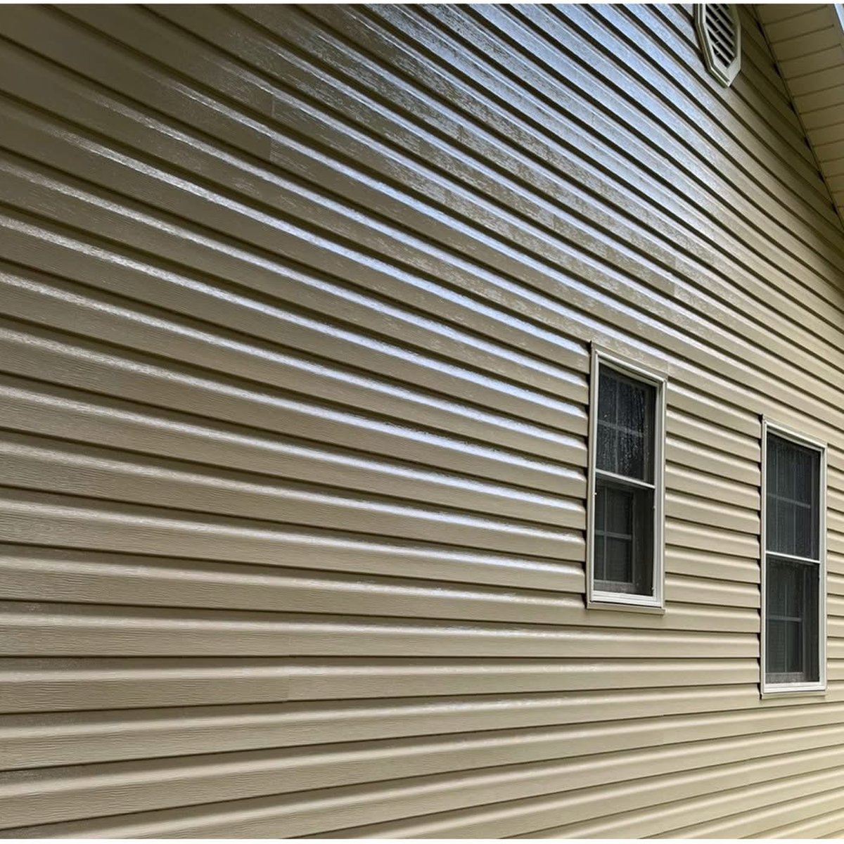 Before house washing in North Raleigh NC - dirty siding