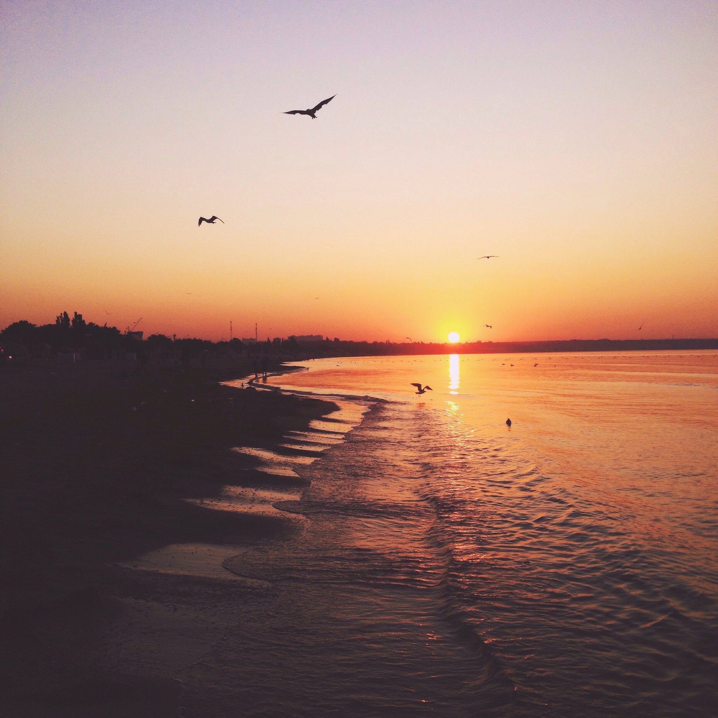 Beautiful view of fiery daybreak