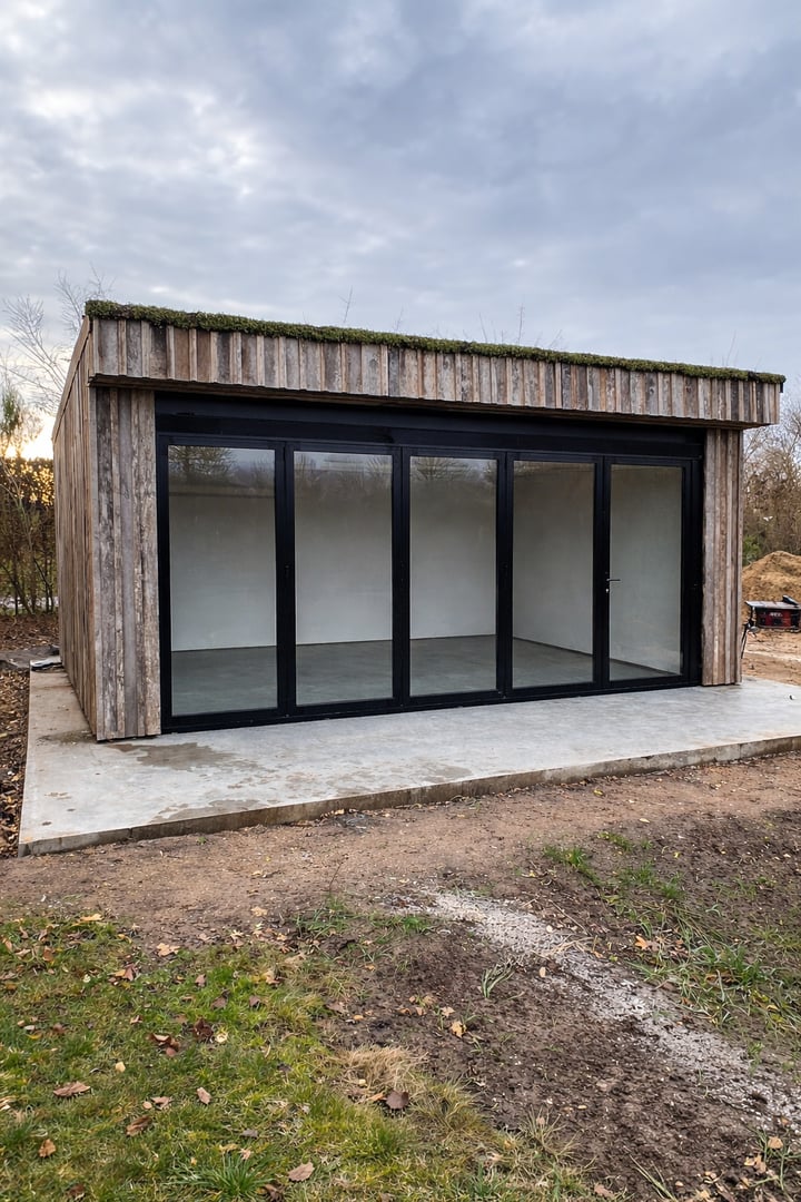 aluminium kozijnen harmonica deur uitbouw oss