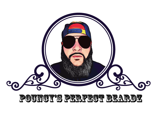 Logo featuring a man with sunglasses, a cap, and a beard inside an ornate frame with Foutouys Perfect Beardz text.