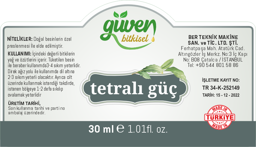 TETRALI GÜÇ Etiket