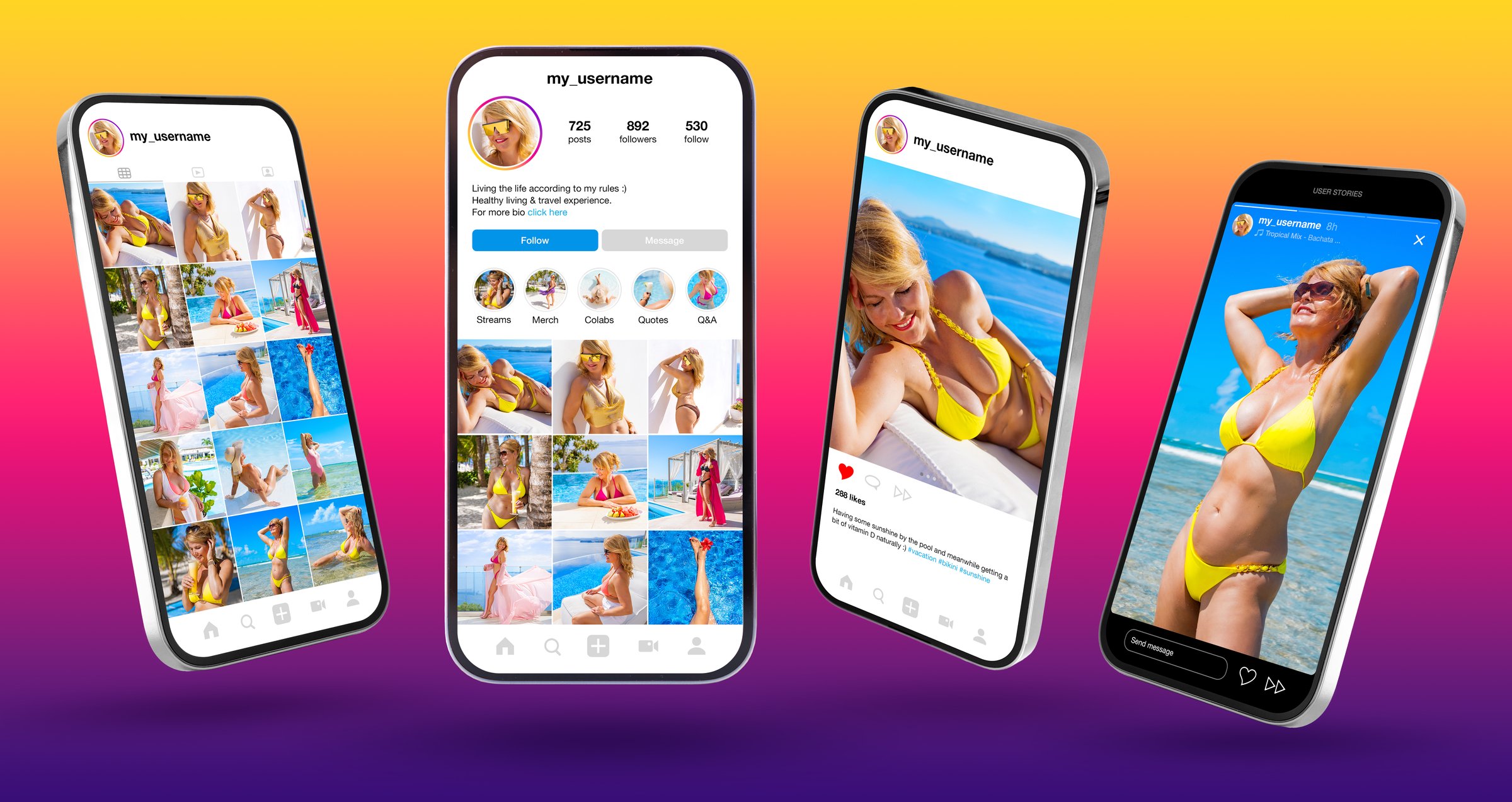 Instagram grid layout with professional design