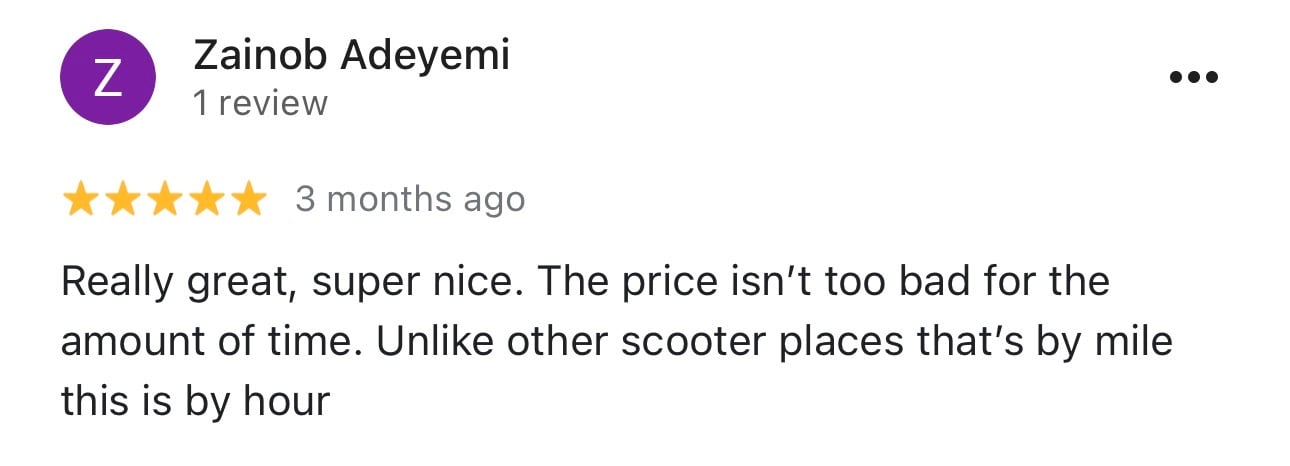 Customer Review Screenshot