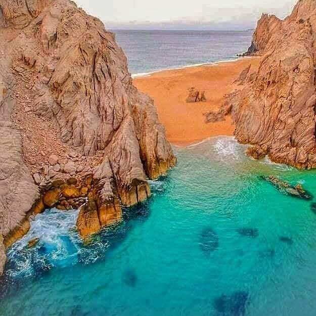Los Cabos beach sunset aerial view