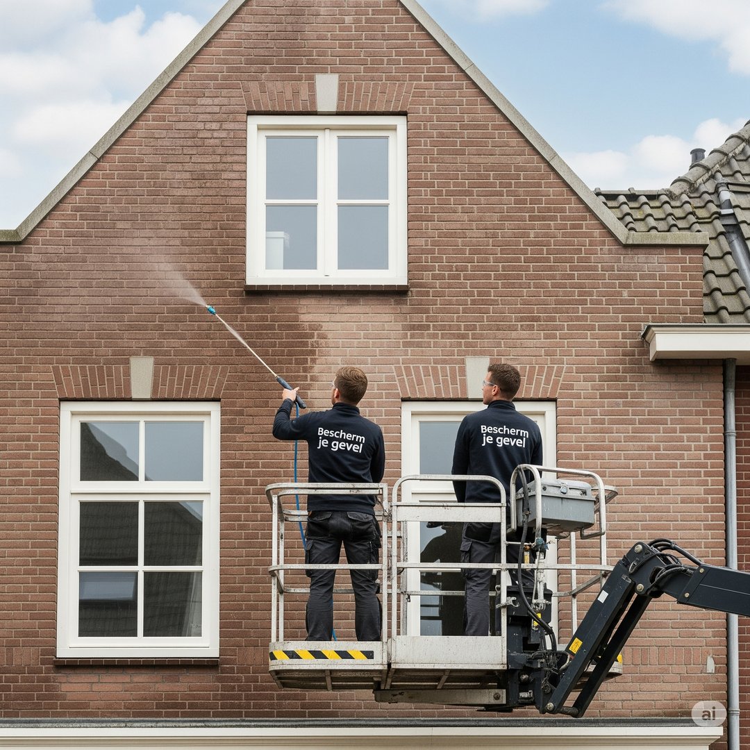 Professioneel hydrofoberen van gevel - bescherming tegen vocht en vuil
