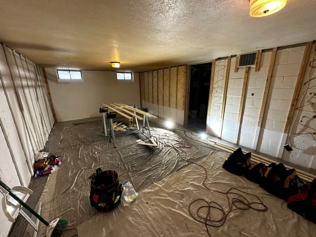 Modern basement remodel