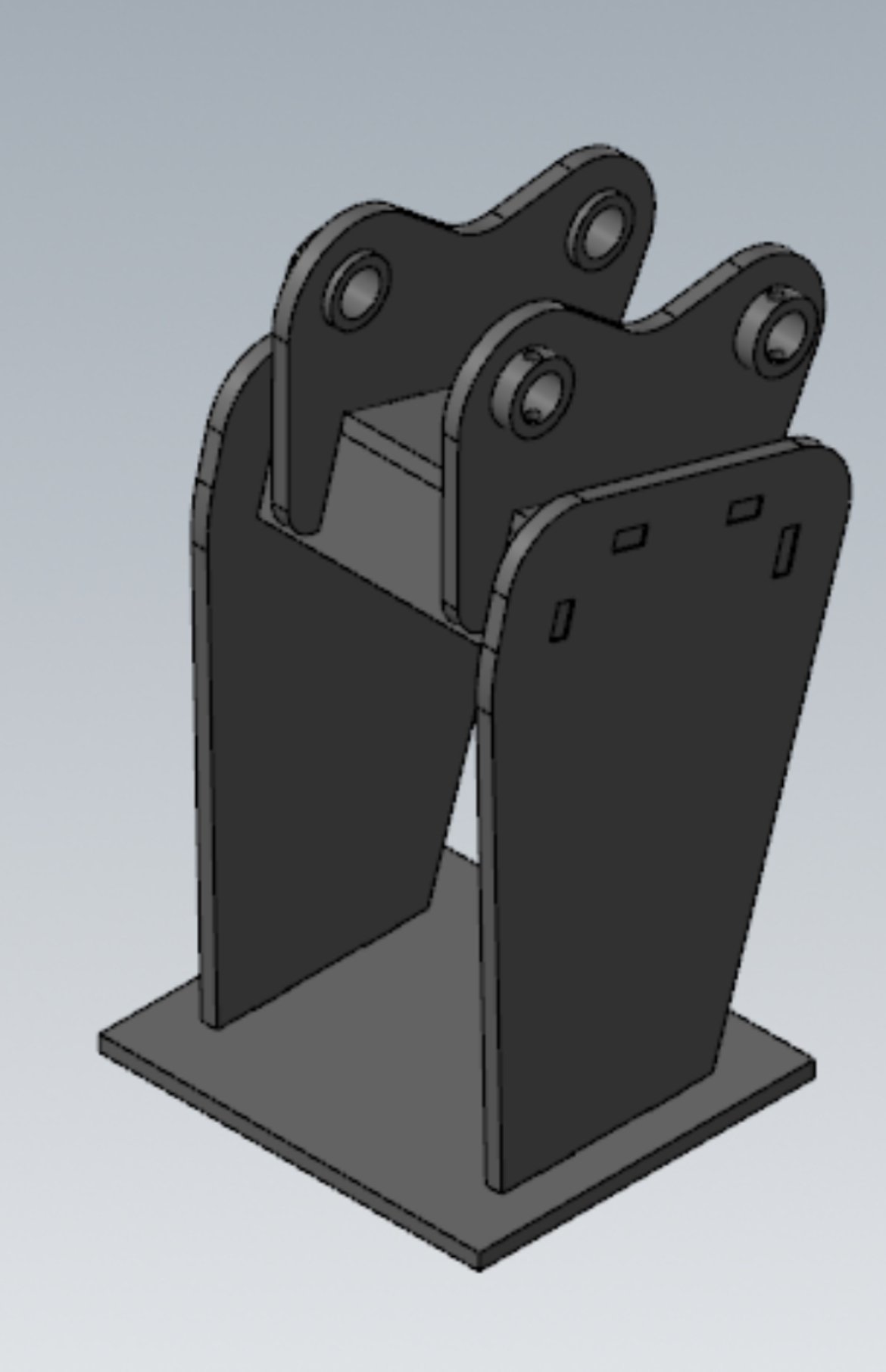 Before custom fabrication CAD drawing