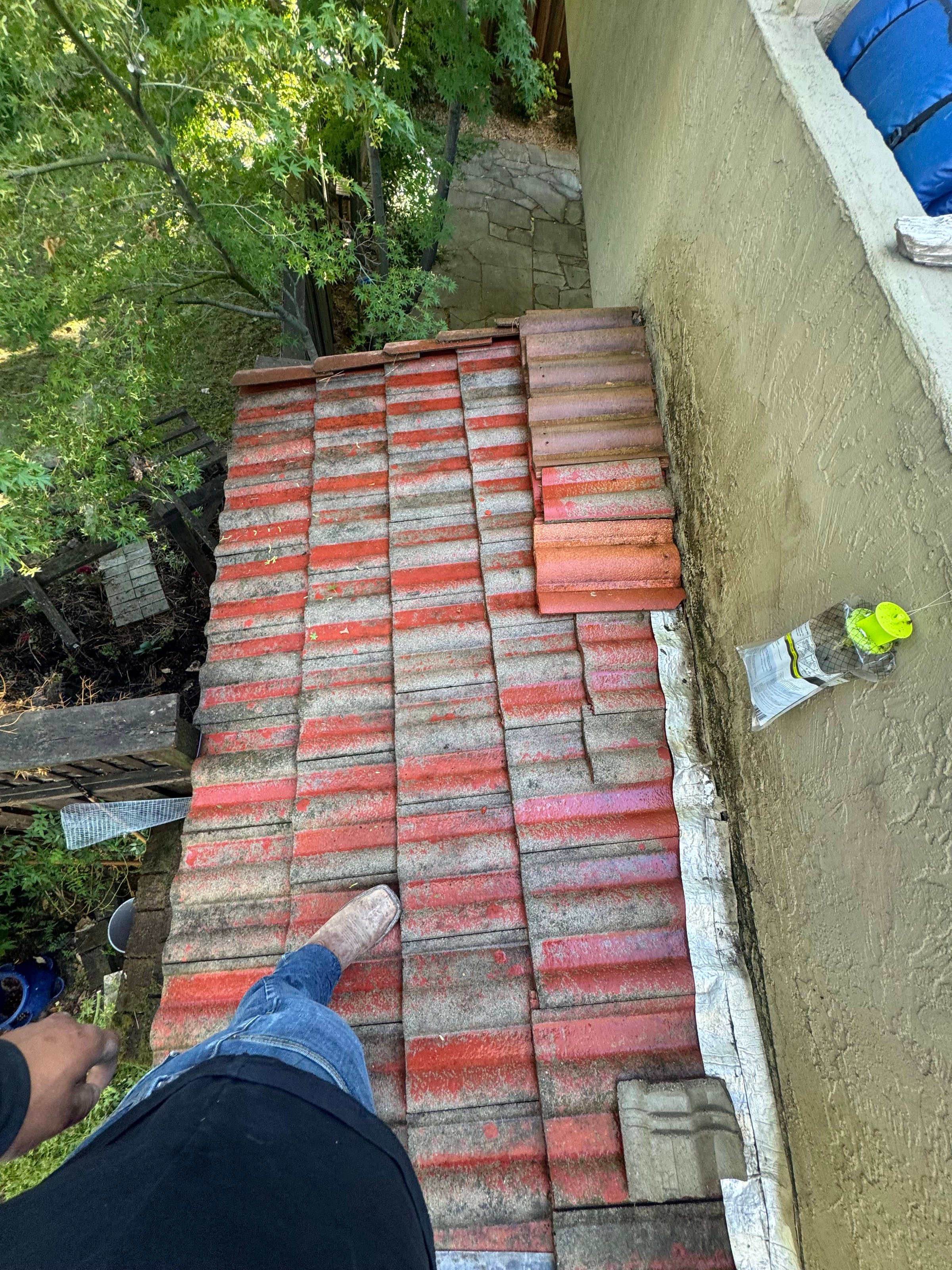 After pressure washing