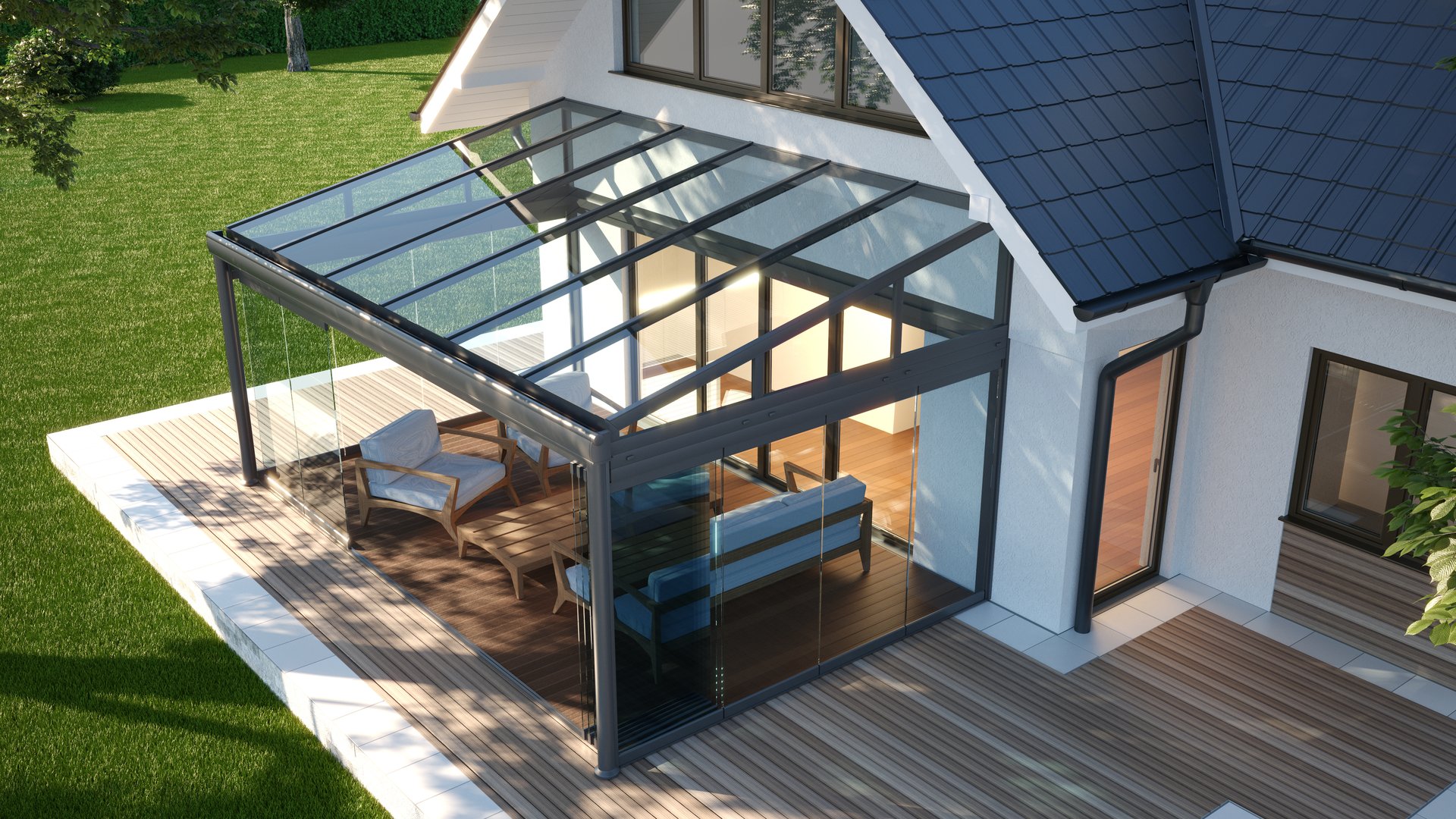 Moderne aluminium veranda inclusief montage Nederland