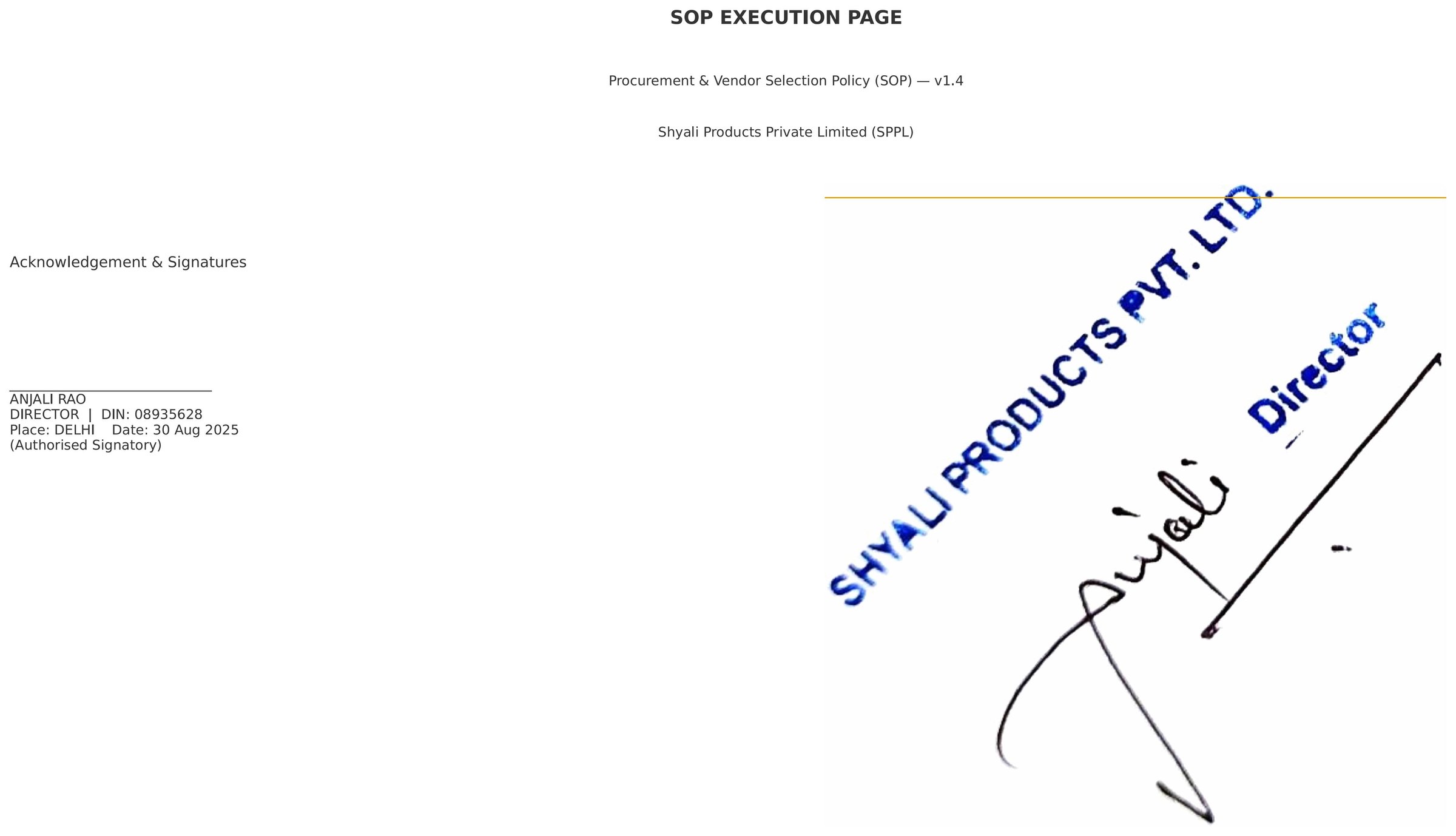 SPPL Procurement Policy SOP Page 13