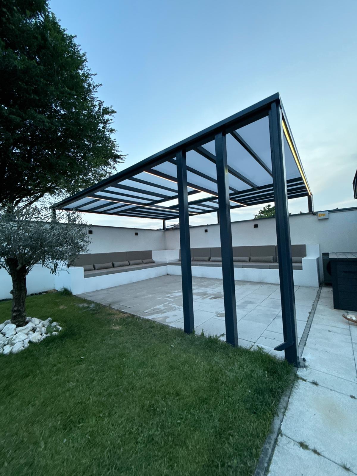 Terasz előtető referencia projekt