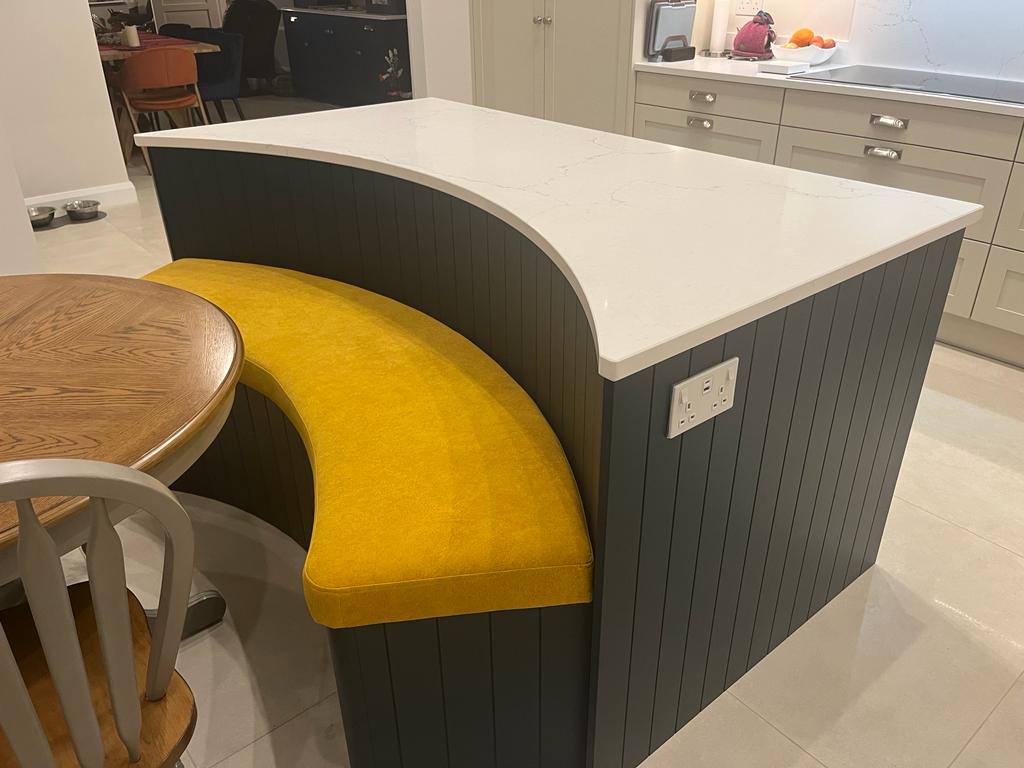 Custom seat cushion made to customer specifications by CS Contract Furniture