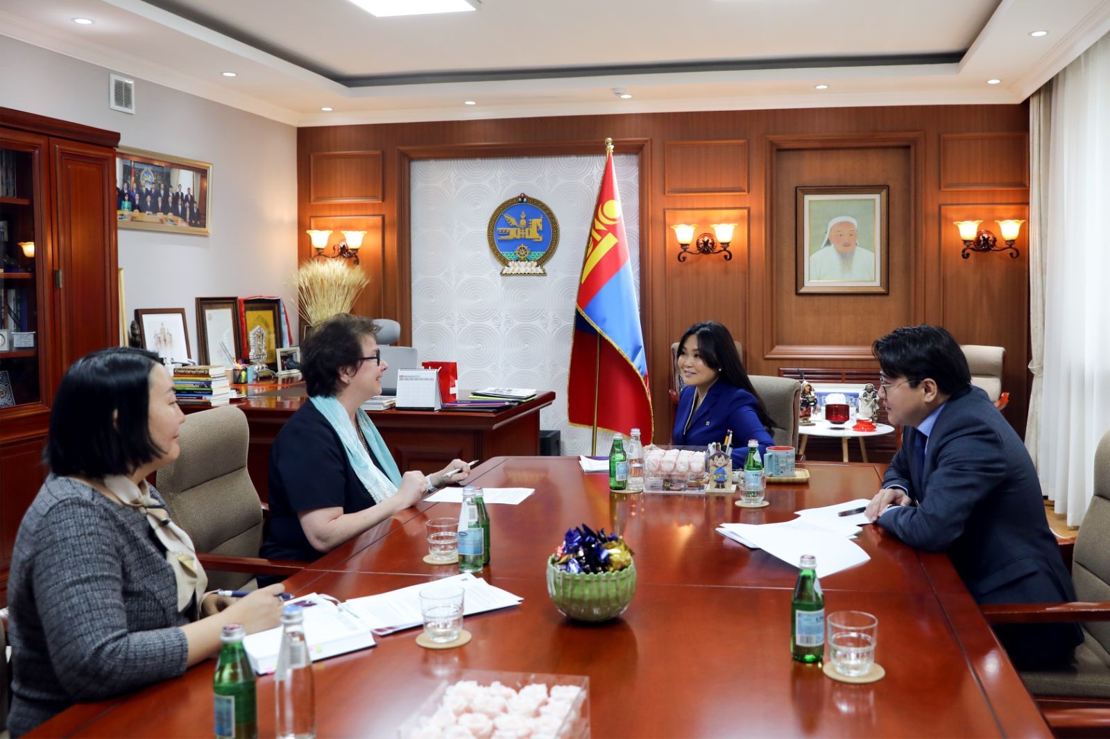 Minister of Culture Ch. Nomin meets with Head of the Swiss Agency for Development and Cooperation, Ms. Stefanie Burri