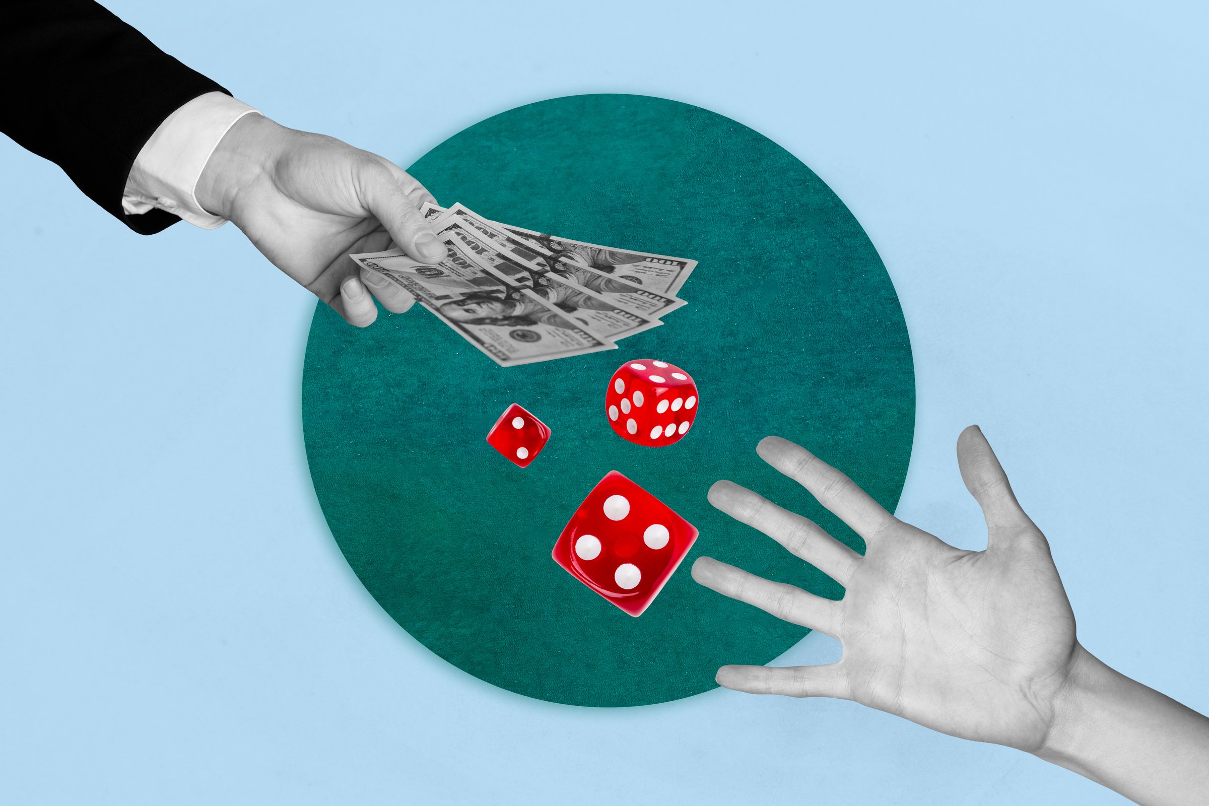 Casino chips and cards