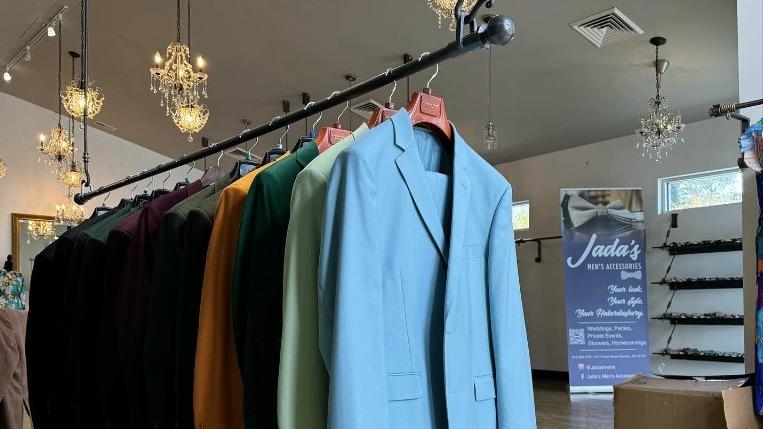 Jada's tailoring workspace