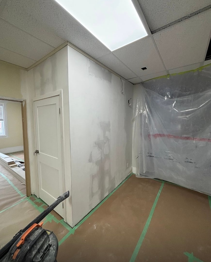 Professional home painting showing modern interior transformation