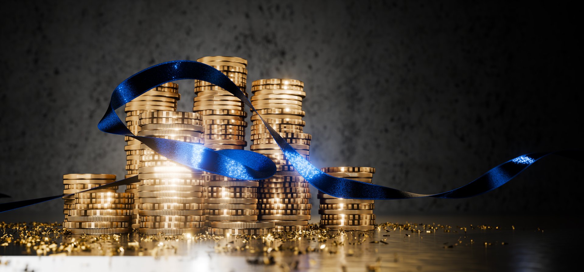 Concept of investment. Concept of saving money. Gambling. Sports betting. Saving money. Deposit. Budget. Cash reward. Successful investment. Donations in games. Gold coins. Casino games. 3d render