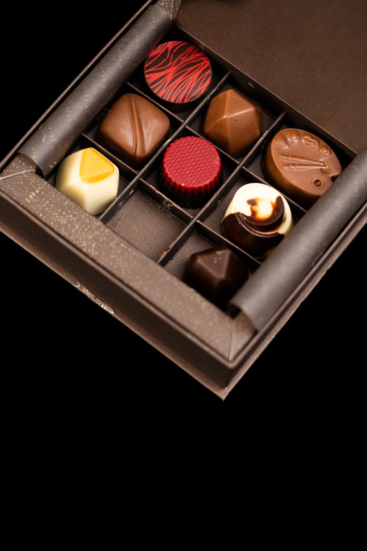 Chocolate Truffles in Elegant Gift Box Packaging