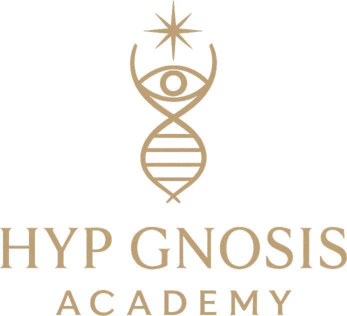 Golden spiral eye star mystical logo