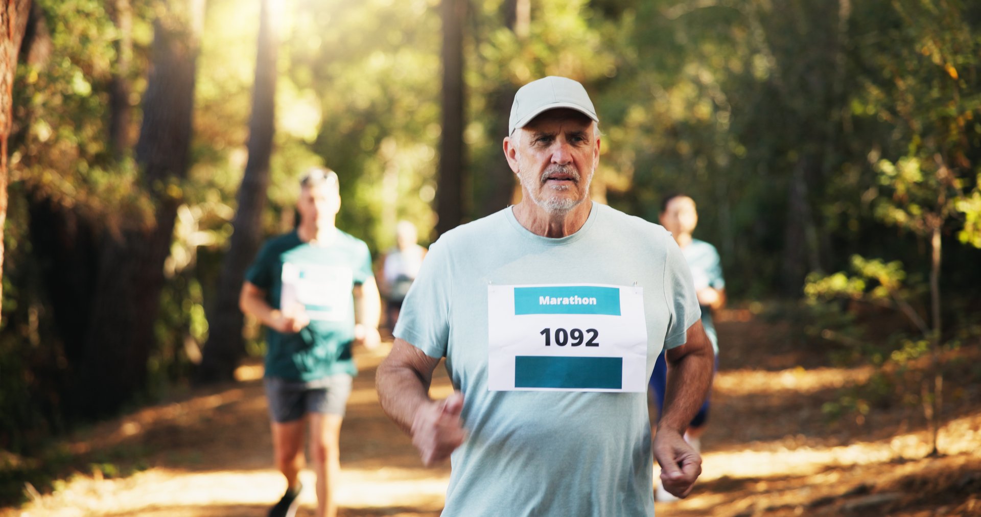 Runner in the forest