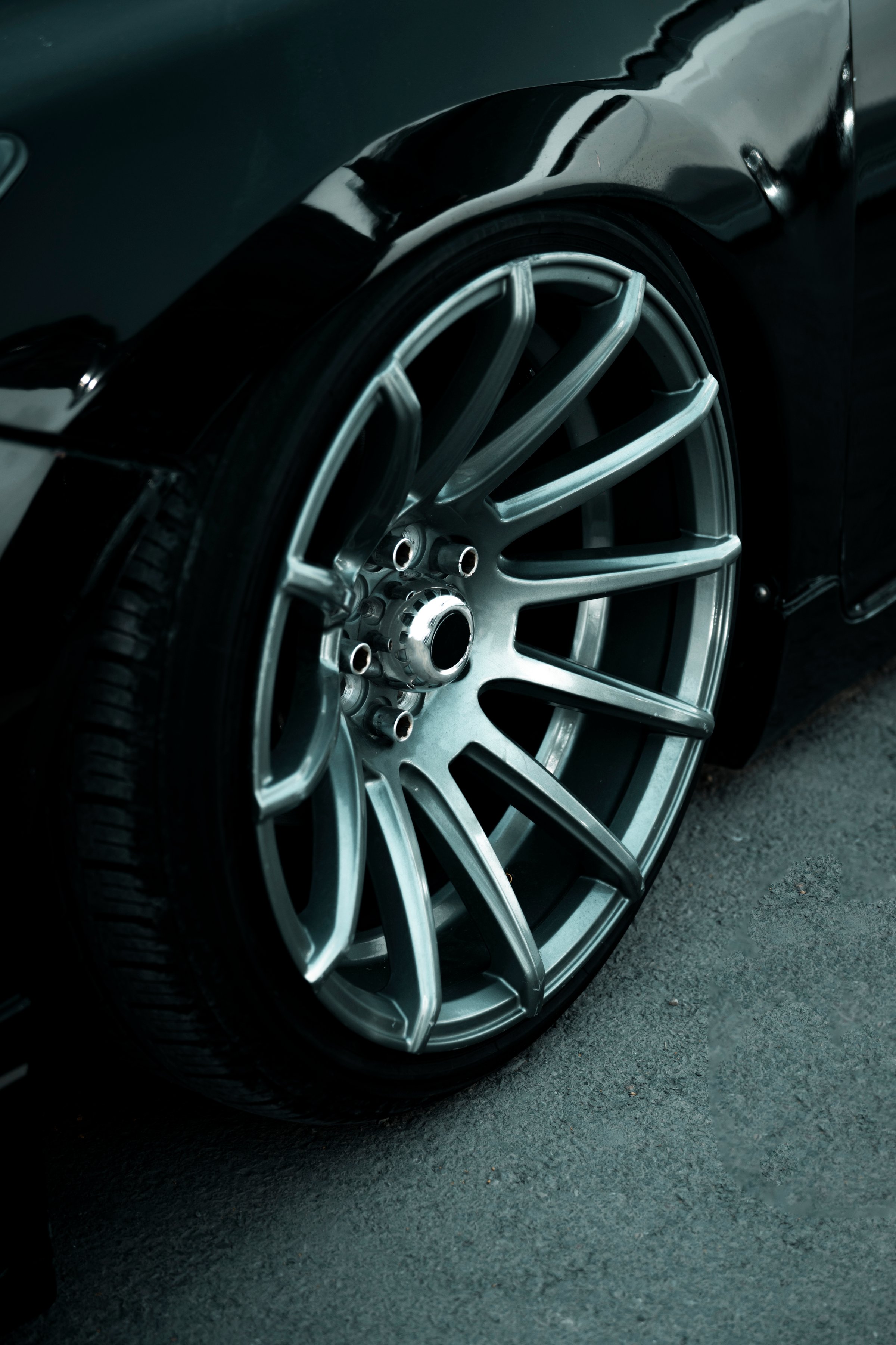 Luxury car wheel detail