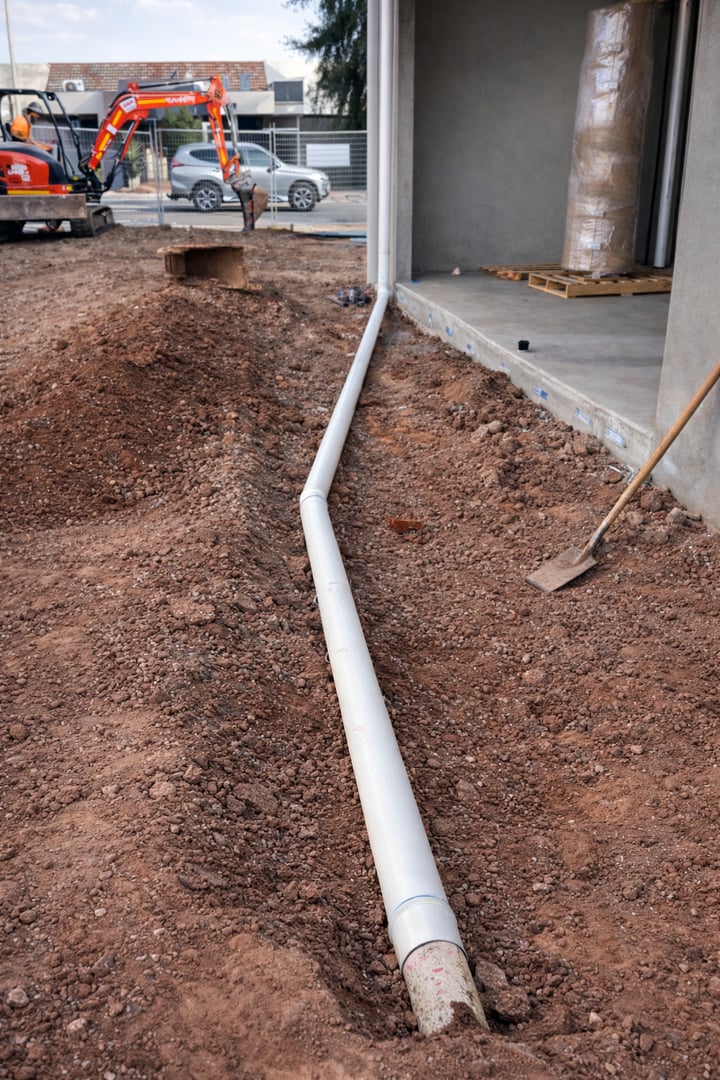 Commercial PVC drainage installation Adelaide plumber