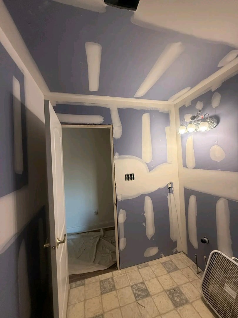 Bathroom remodel drywall work by Just Ask Home Improvement