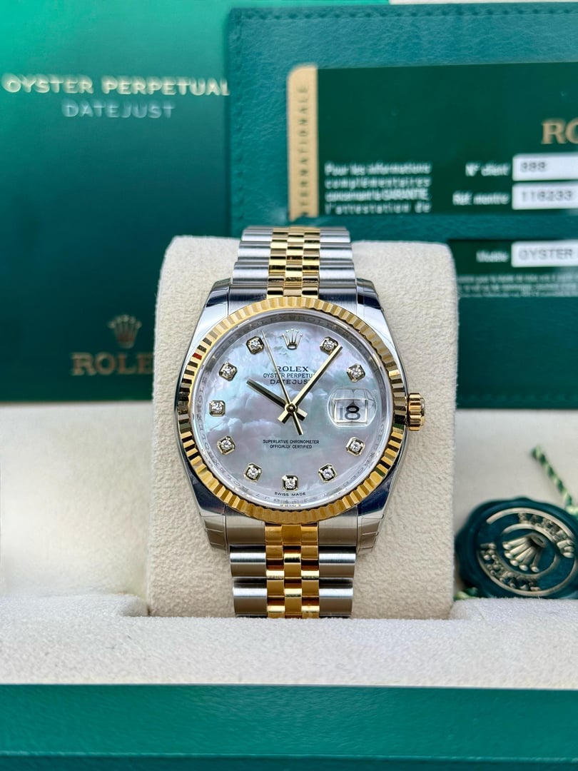 Rolex Datejust 36mm Two-Tone Mother of Pearl