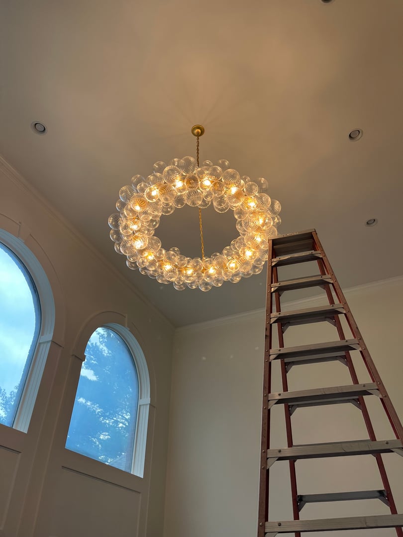 Commercial office lighting installation