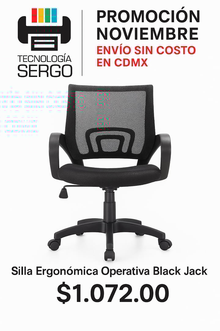 Silla Black Jack Negra en promoción