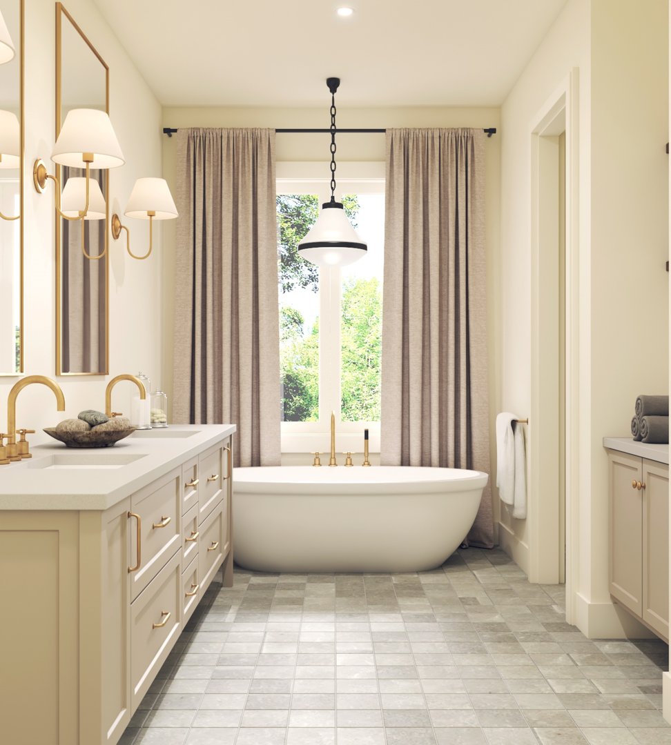 3D Render - Bathroom Beige