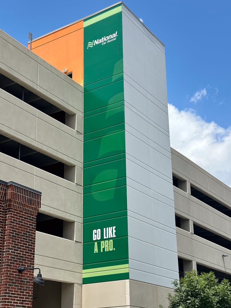 Large-format signage installation